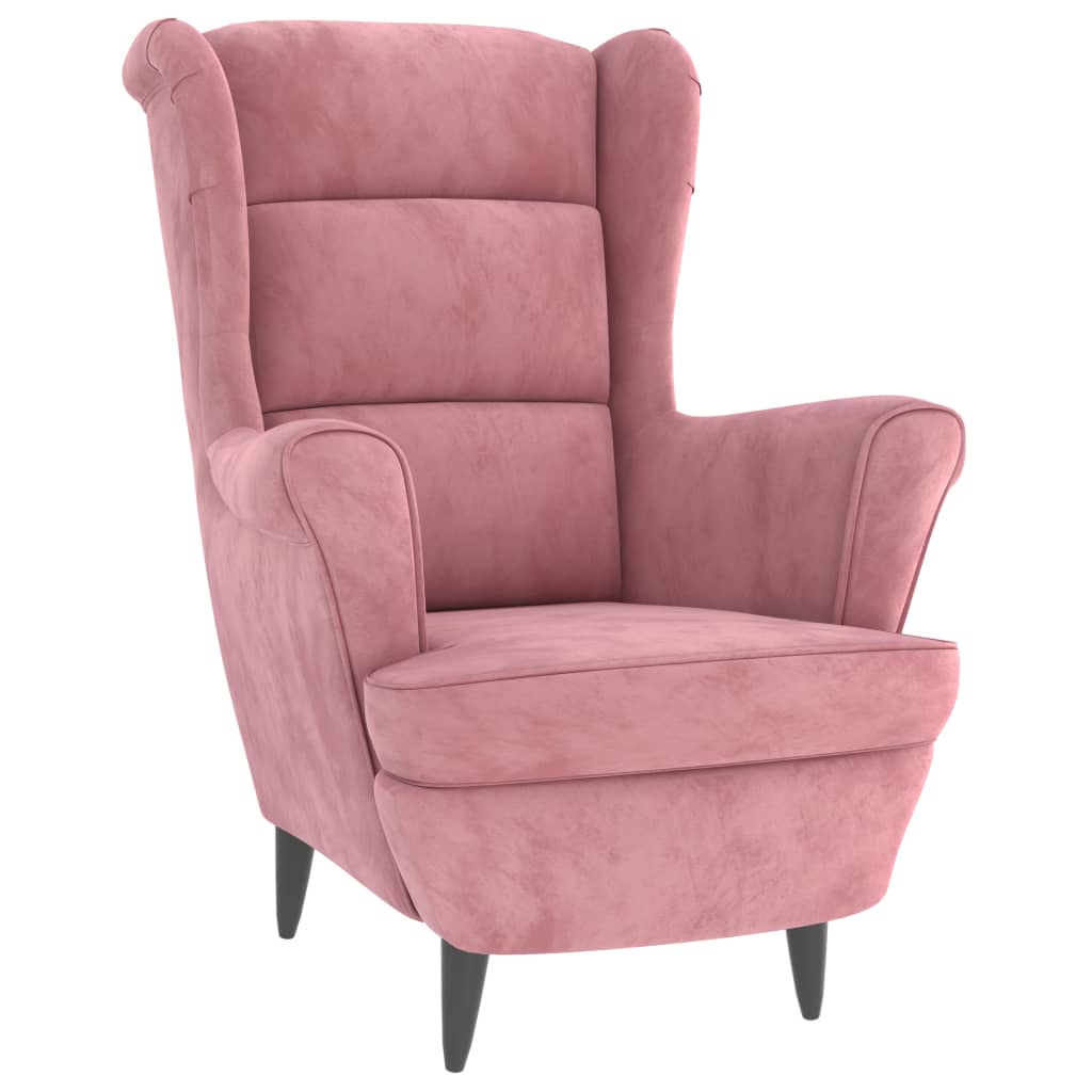 Armchair Wingback Sofa Chair Living Room Upholstered Side Chair Velvet vidaXL - Picture 58 of 63