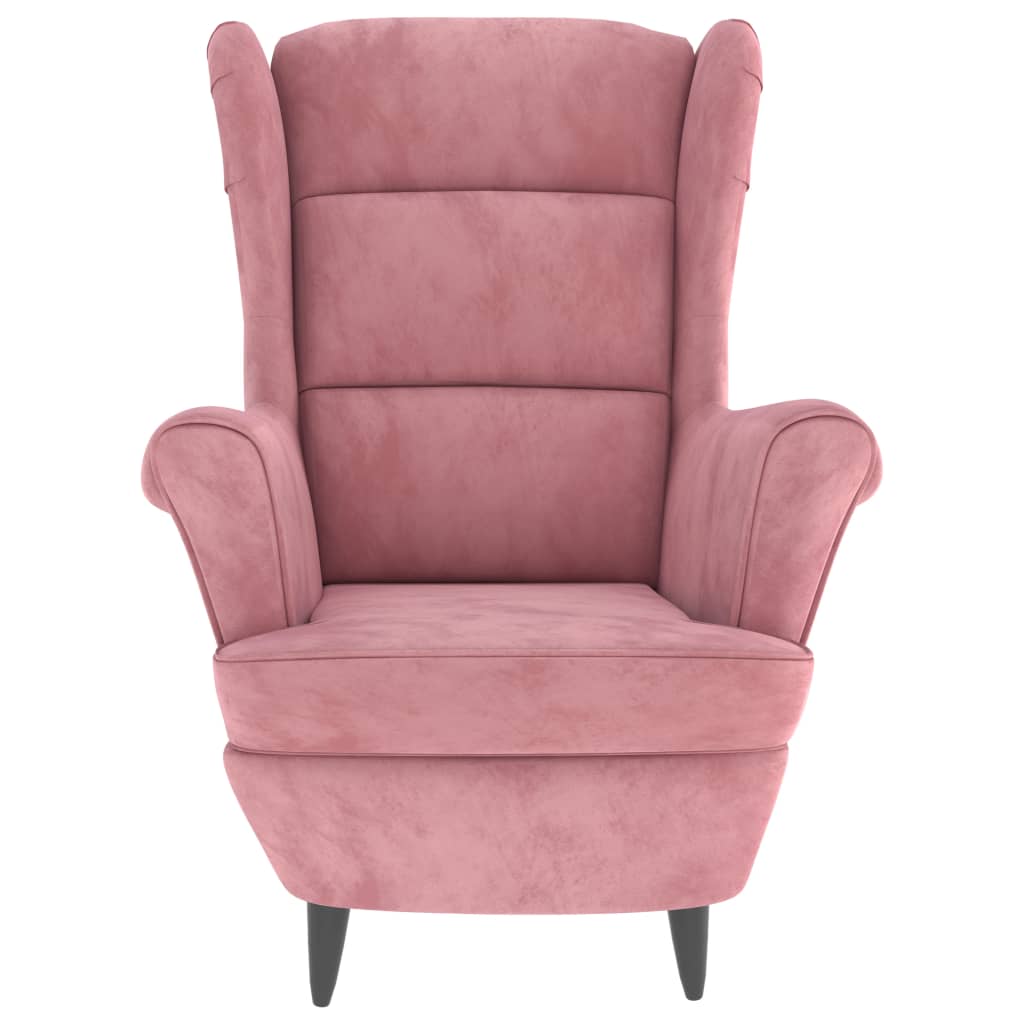 Armchair Wingback Sofa Chair Living Room Upholstered Side Chair Velvet vidaXL - Picture 60 of 63