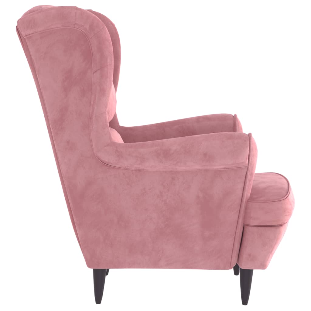Armchair Wingback Sofa Chair Living Room Upholstered Side Chair Velvet vidaXL - Picture 61 of 63