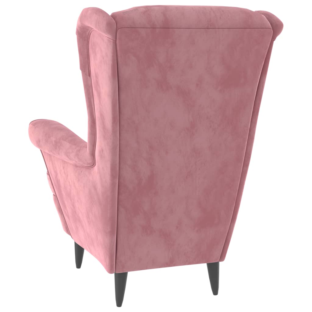 Armchair Wingback Sofa Chair Living Room Upholstered Side Chair Velvet vidaXL - Picture 62 of 63
