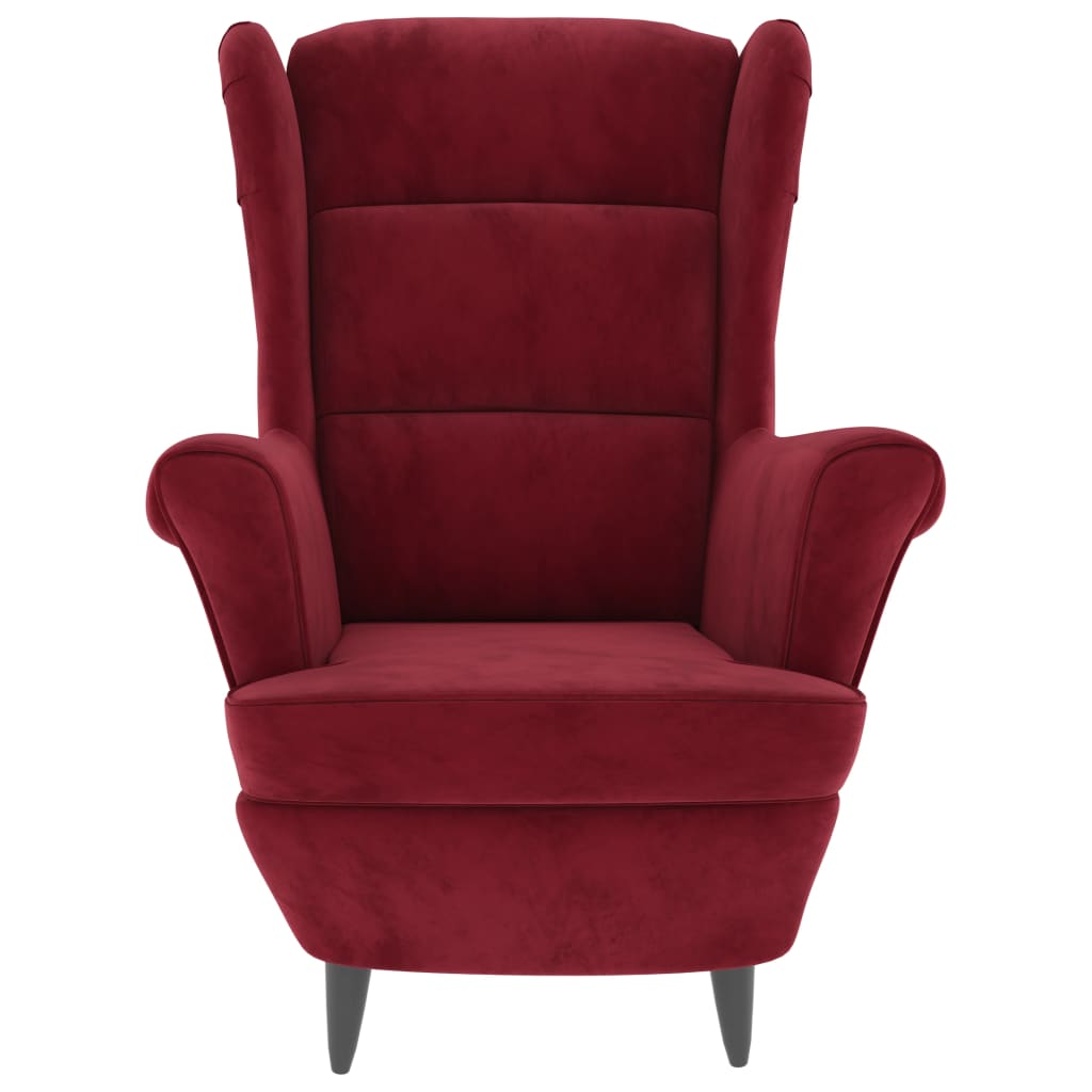 

vidaXL Fauteuil fluweel wijnrood