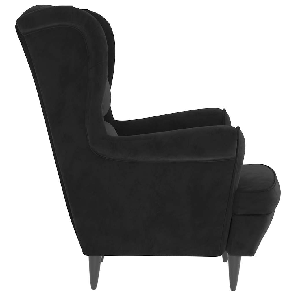 Armchair Wingback Sofa Chair Living Room Upholstered Side Chair Velvet vidaXL - Picture 13 of 63