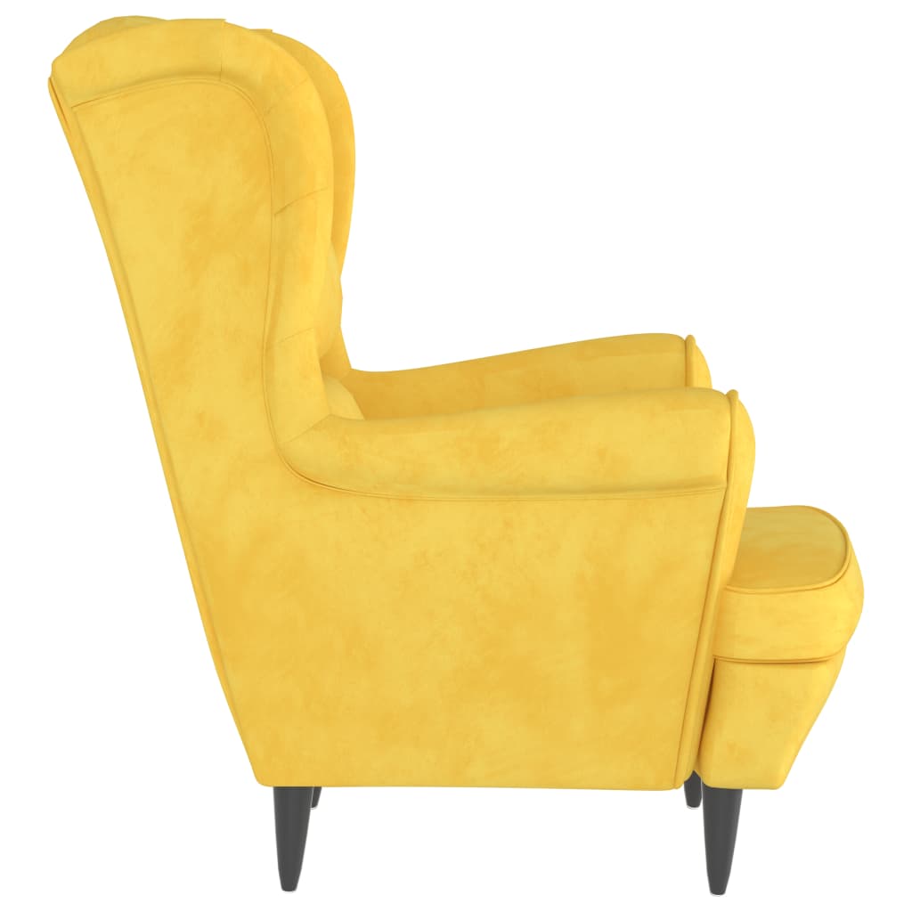 Armchair Wingback Sofa Chair Living Room Upholstered Side Chair Velvet vidaXL - Picture 55 of 63