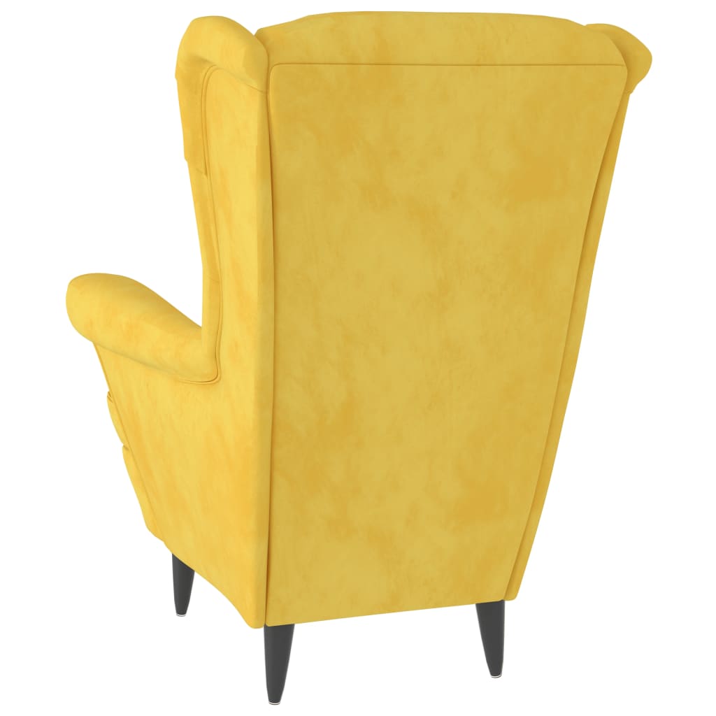 Armchair Wingback Sofa Chair Living Room Upholstered Side Chair Velvet vidaXL - Picture 56 of 63