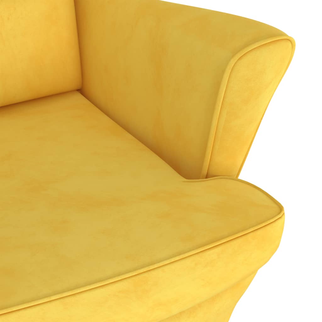 Armchair Wingback Sofa Chair Living Room Upholstered Side Chair Velvet vidaXL - Picture 57 of 63