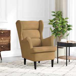 Naslanjač iz rjavega žameta