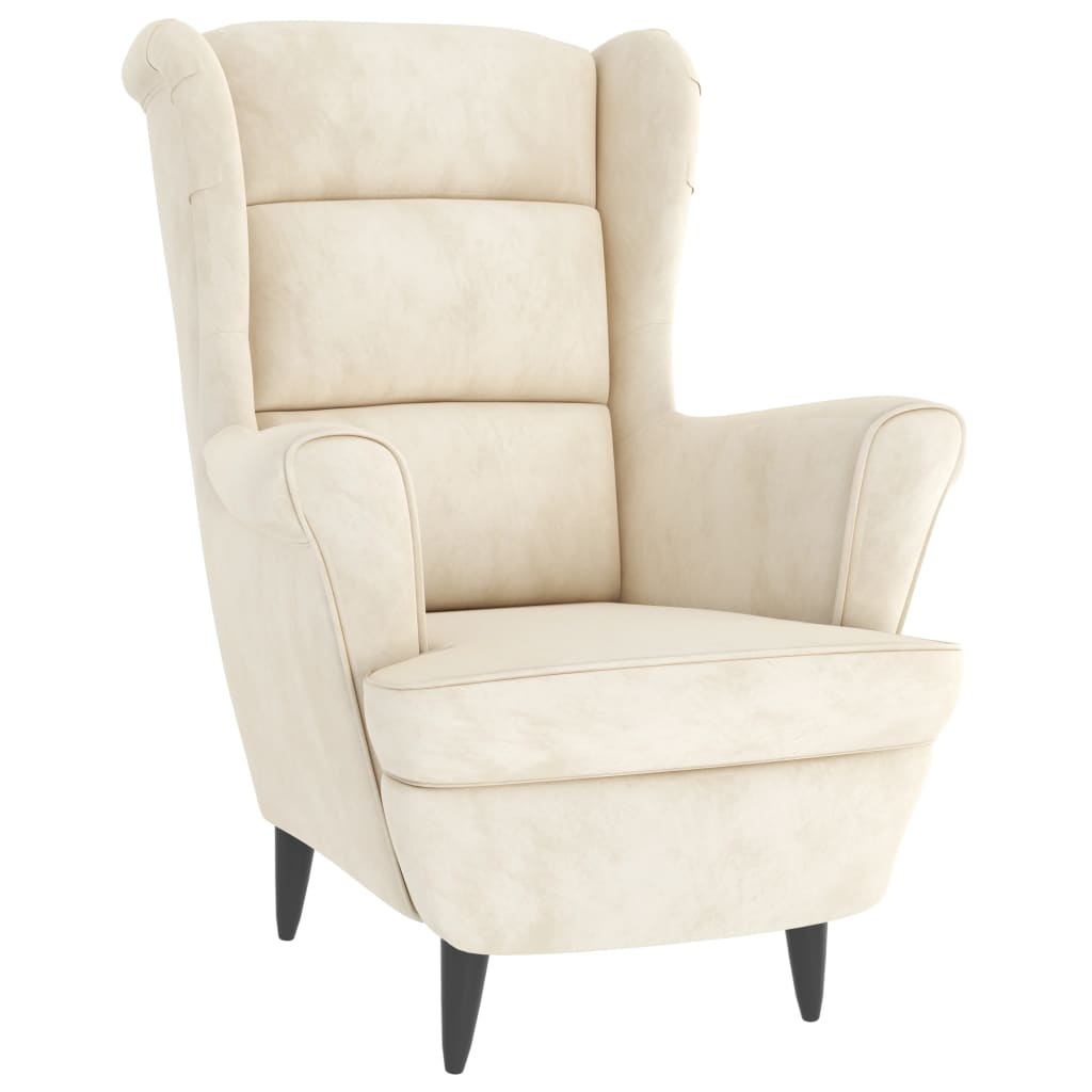 Armchair Wingback Sofa Chair Living Room Upholstered Side Chair Velvet vidaXL - Picture 23 of 63