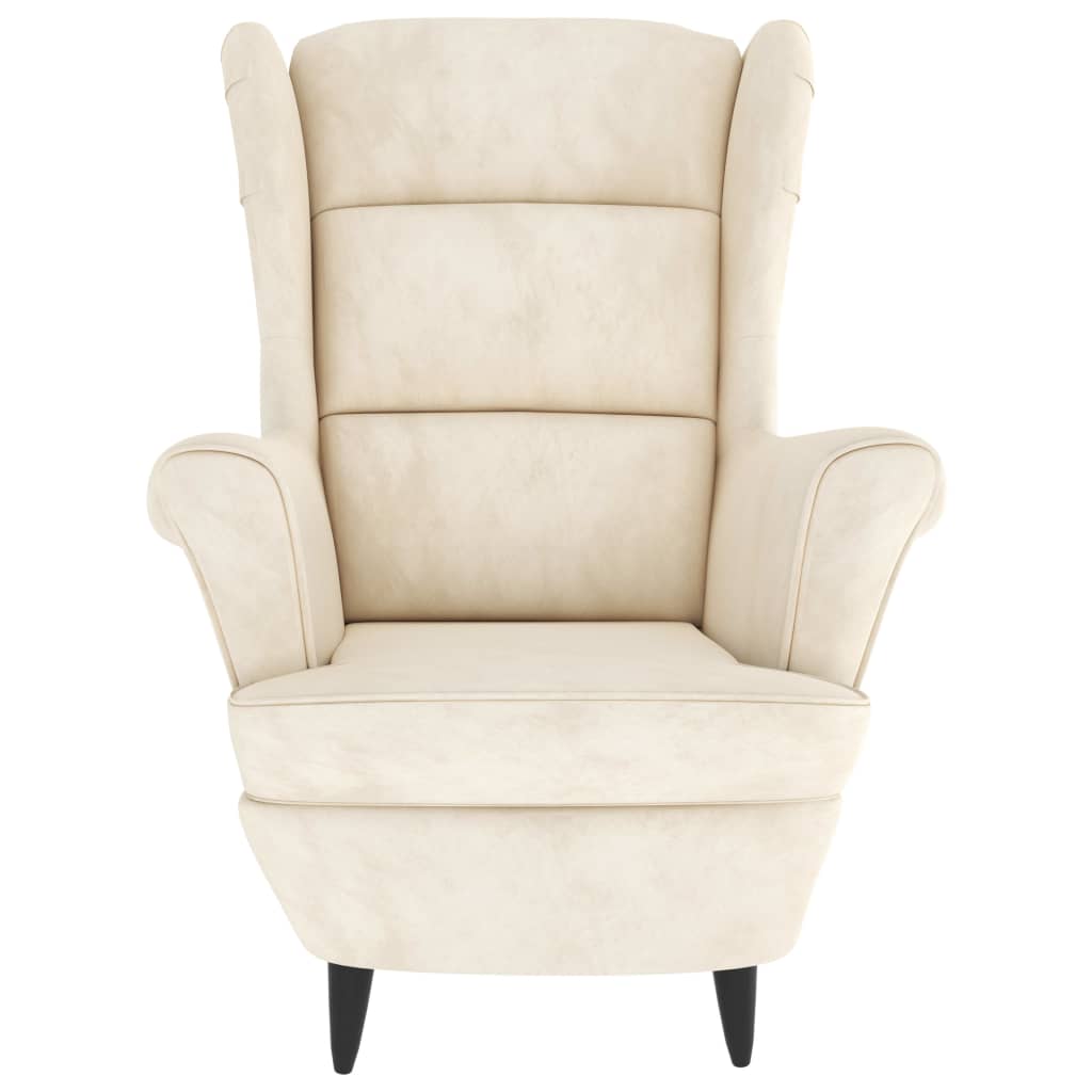 Armchair Wingback Sofa Chair Living Room Upholstered Side Chair Velvet vidaXL - Picture 26 of 63