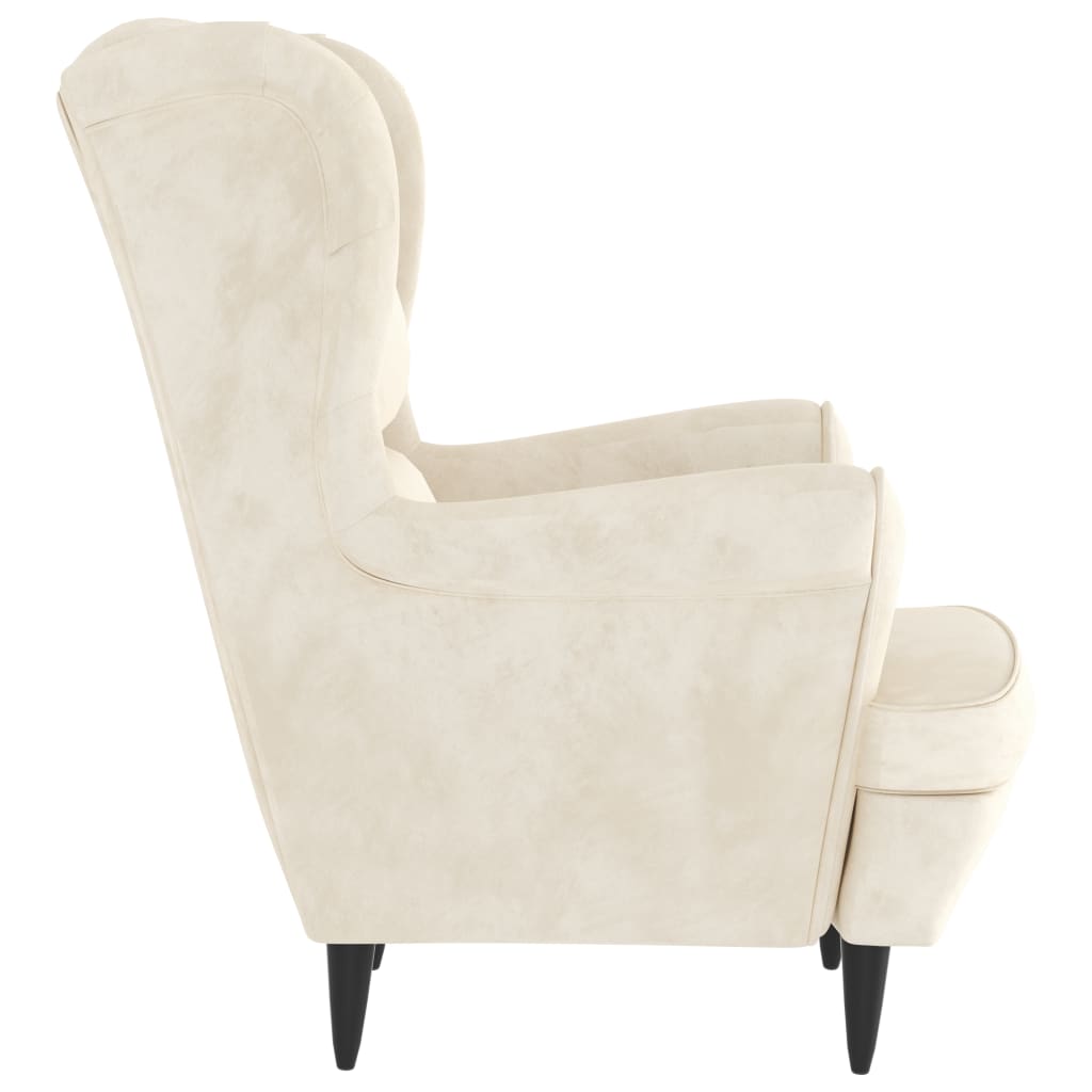 Armchair Wingback Sofa Chair Living Room Upholstered Side Chair Velvet vidaXL - Picture 27 of 63