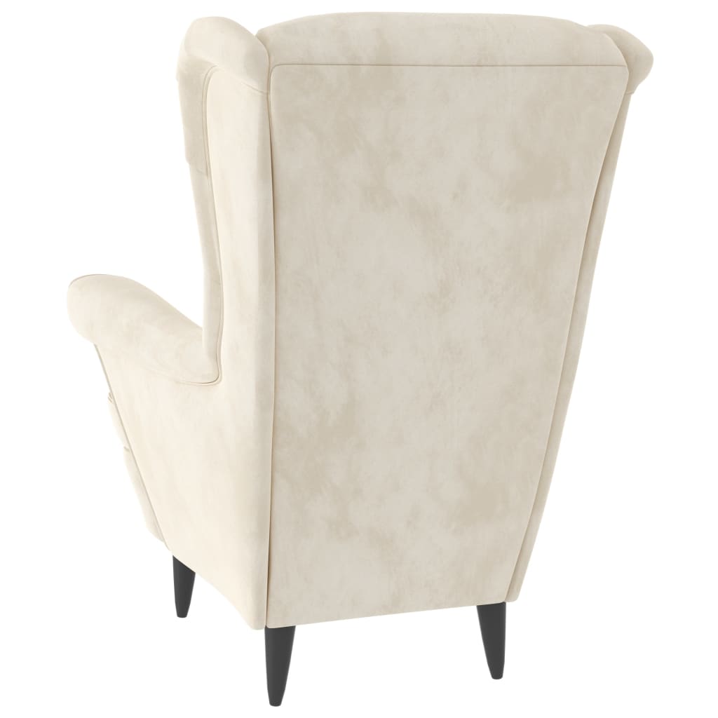 Armchair Wingback Sofa Chair Living Room Upholstered Side Chair Velvet vidaXL - Picture 28 of 63