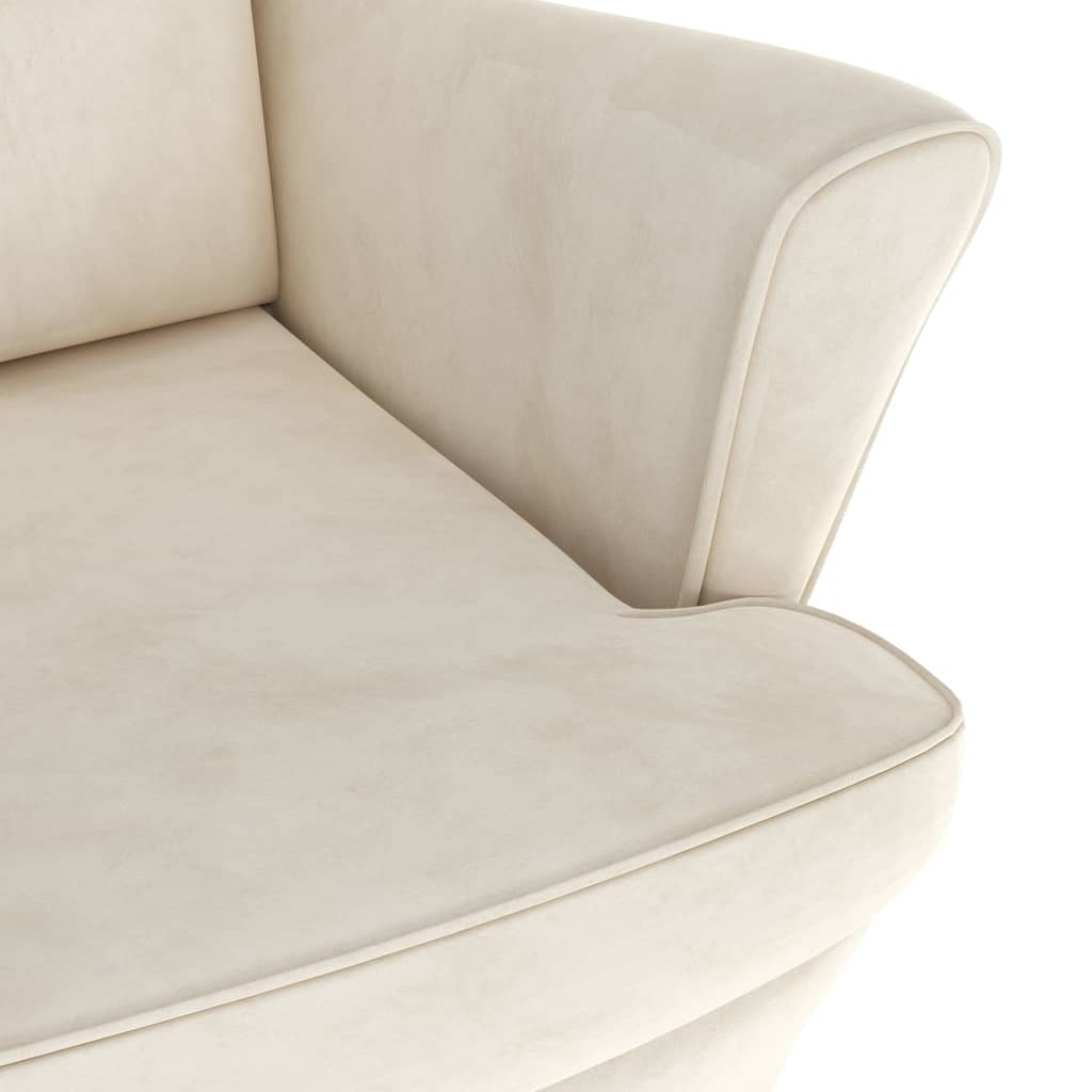Armchair Wingback Sofa Chair Living Room Upholstered Side Chair Velvet vidaXL - Picture 29 of 63