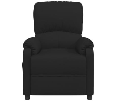 vidaXL Fotel rozkładany, czarny, obity tkaniną