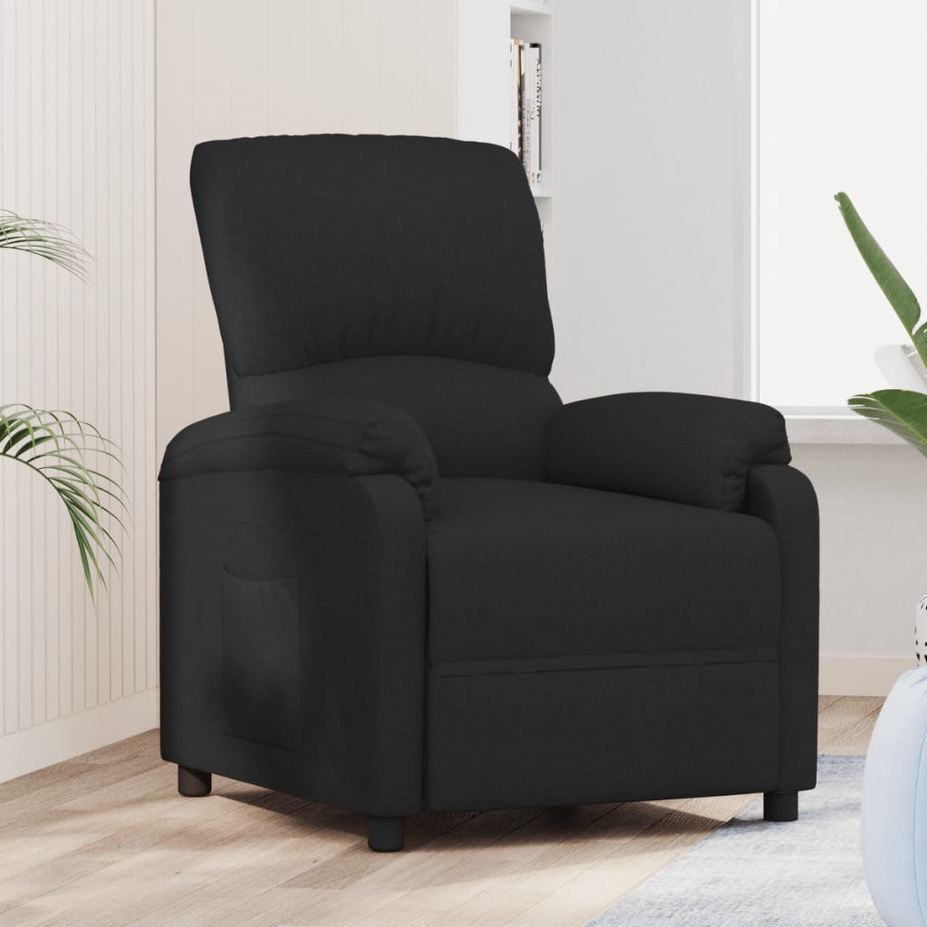 Fauteuil inclinable Noir Tissu