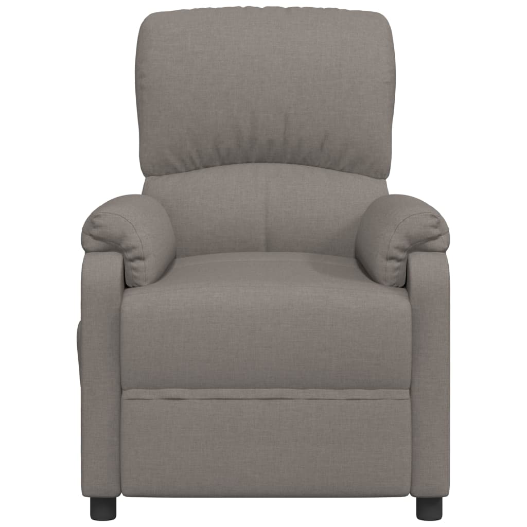 

vidaXL Fauteuil verstelbaar stof taupe