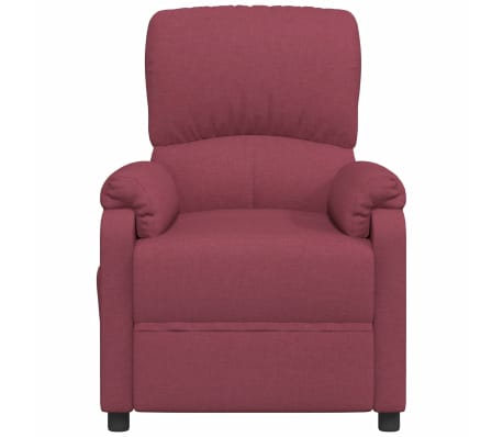 vidaXL Fauteuil de massage Rouge bordeaux Tissu