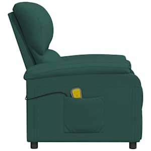 Masážní křeslo tmavě zelené textil - obrázek 4