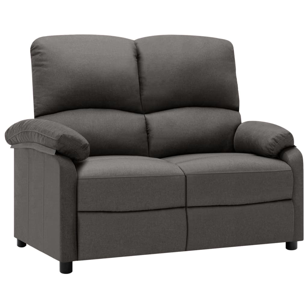 vidaXL 2-personers sofa med lænefunktion stof mørkegrå