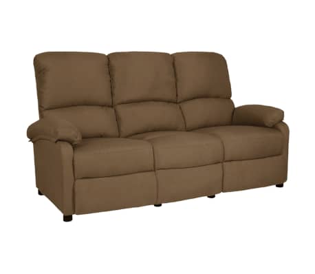 vidaXL 3-osobowa sofa rozkładana, kolor taupe, tapicerowana tkaniną