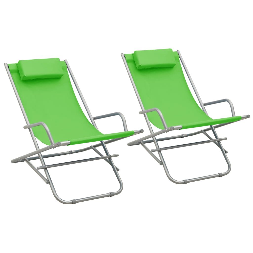 Rocking Chairs 2 Piece Steel Green
