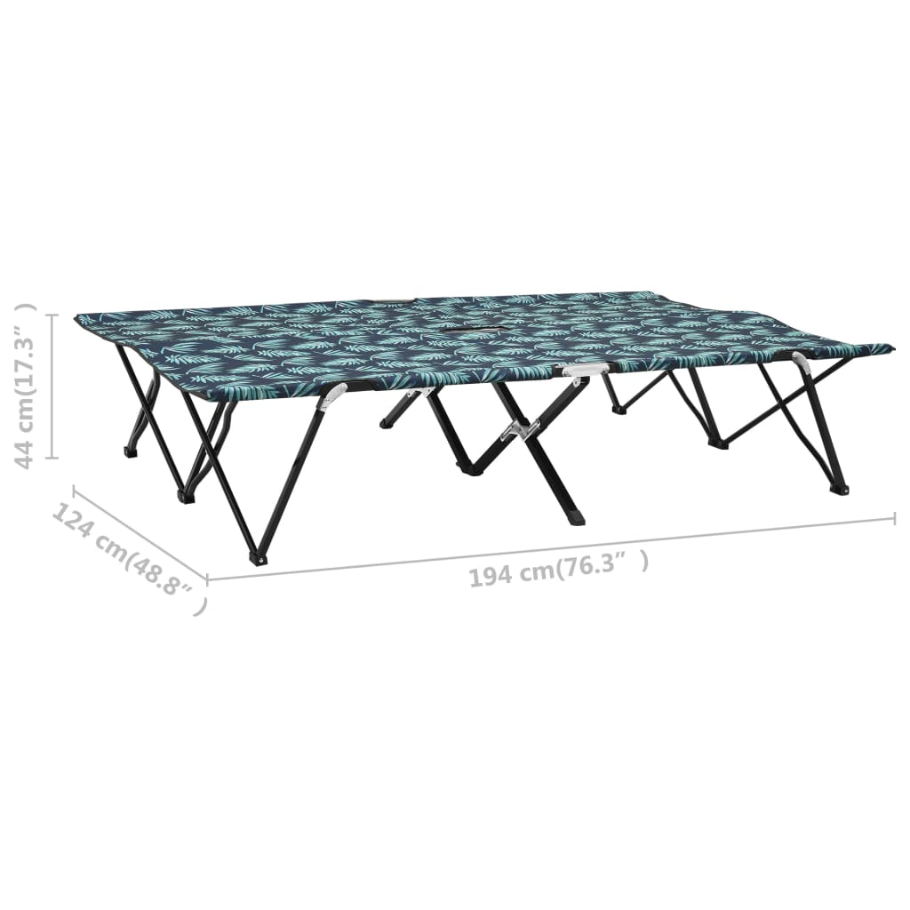 Sezlong de plaja pliabil pentru 2 persoane cu model cu frunze, vidaXL, Tesatura, 194 x 124 x 44 cm, Multicolor 1 8720286073049 g en hd 8