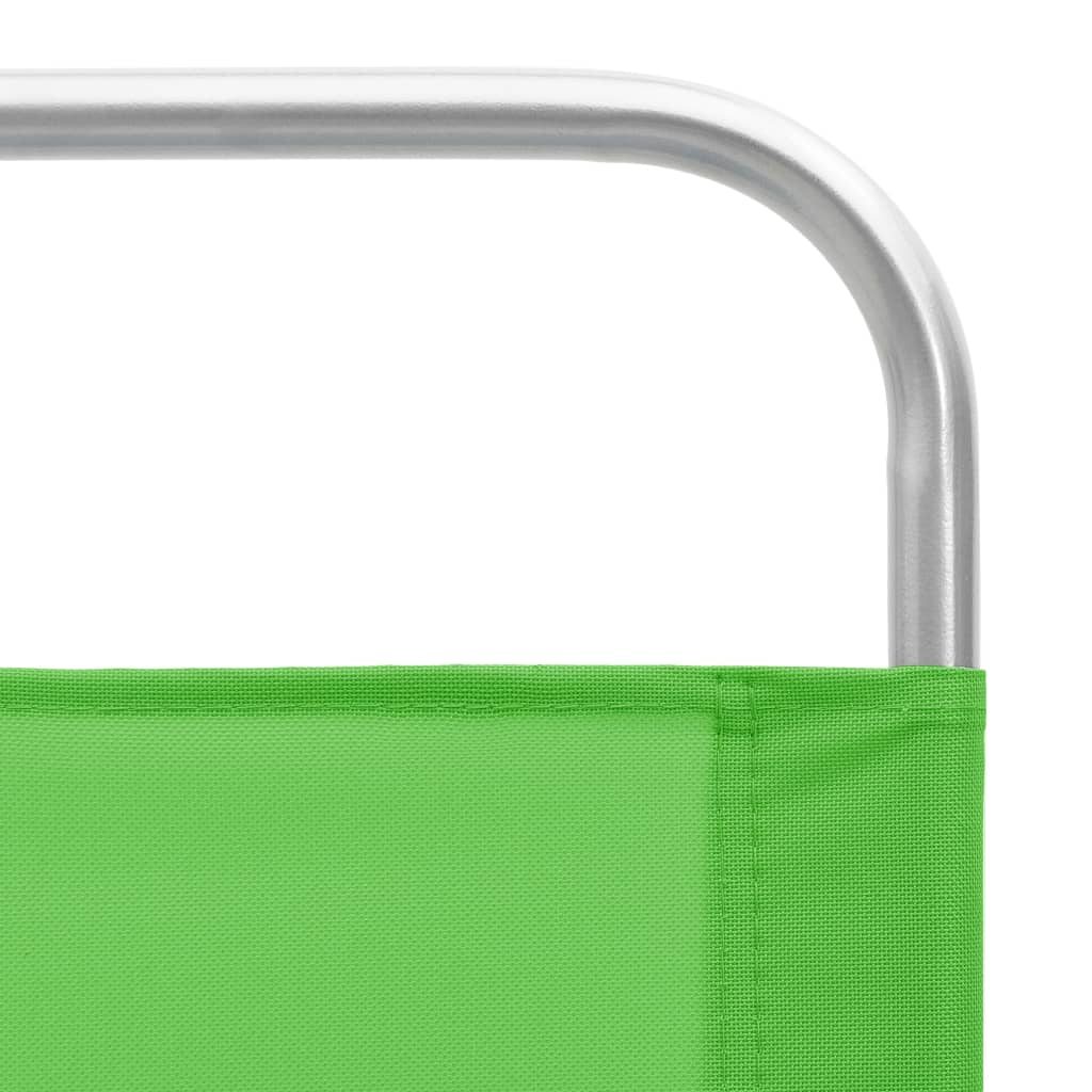 Folding Beach Chairs 2 Pcs Green Fabric VidaXL 18 width=274