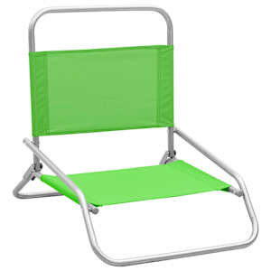 vidaXL Scaune pliante 2 buc. Material textil verde