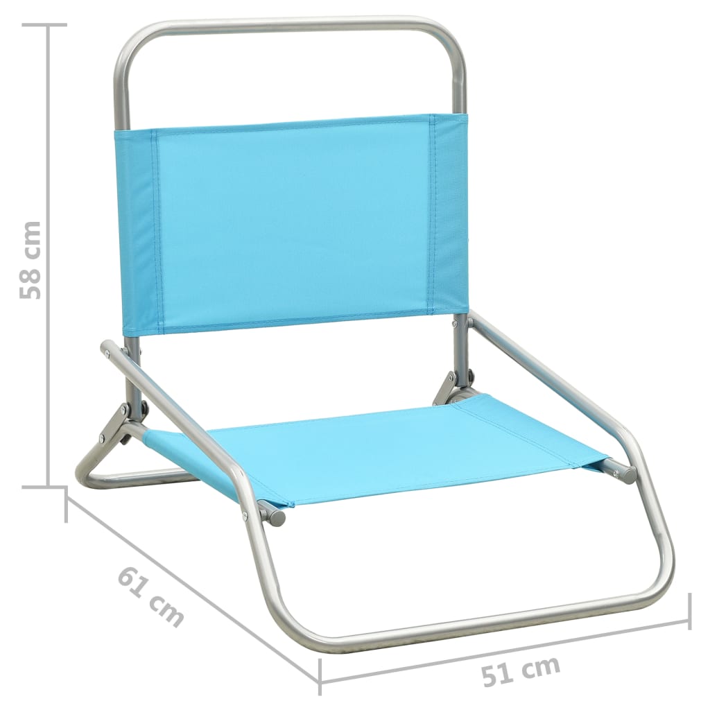 Set de 2 scaune de plaja, vidaXL, Tesatura Oxford-otel, 51 x 61 x 58 cm, Turcoaz 1 8720286073216 g en hd 7
