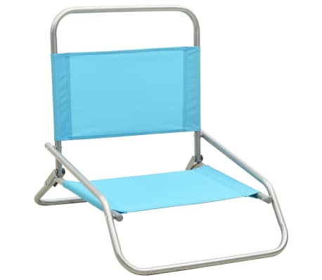 vidaXL Sulankstomos paplūdimio kėdės, 2vnt., turkio spalvos, audinys