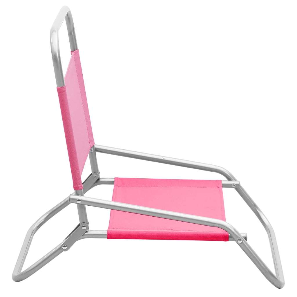 salokāmi pludmales krēsli, 2 gab., rozā audums | Stepinfit.lv