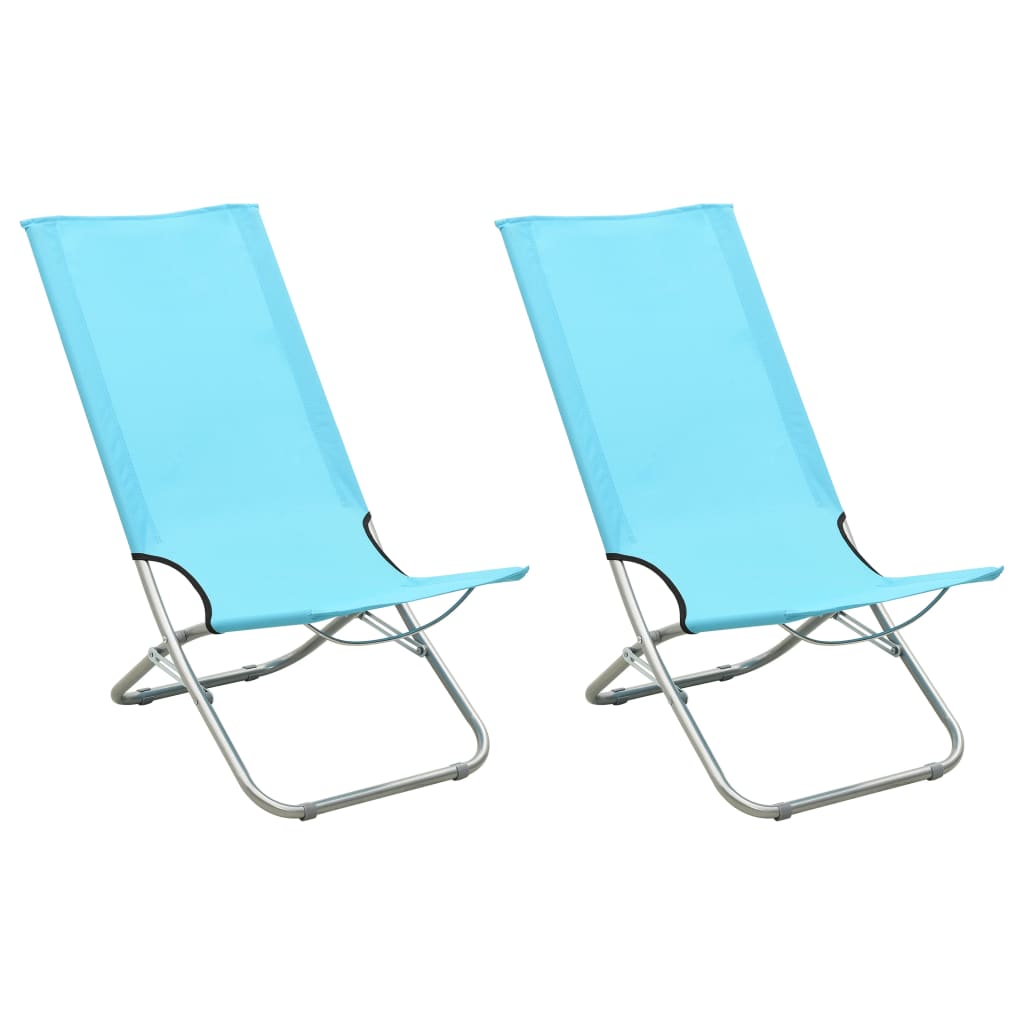 Petrashop  Skládací plážové židle 2 ks tyrkysové textil