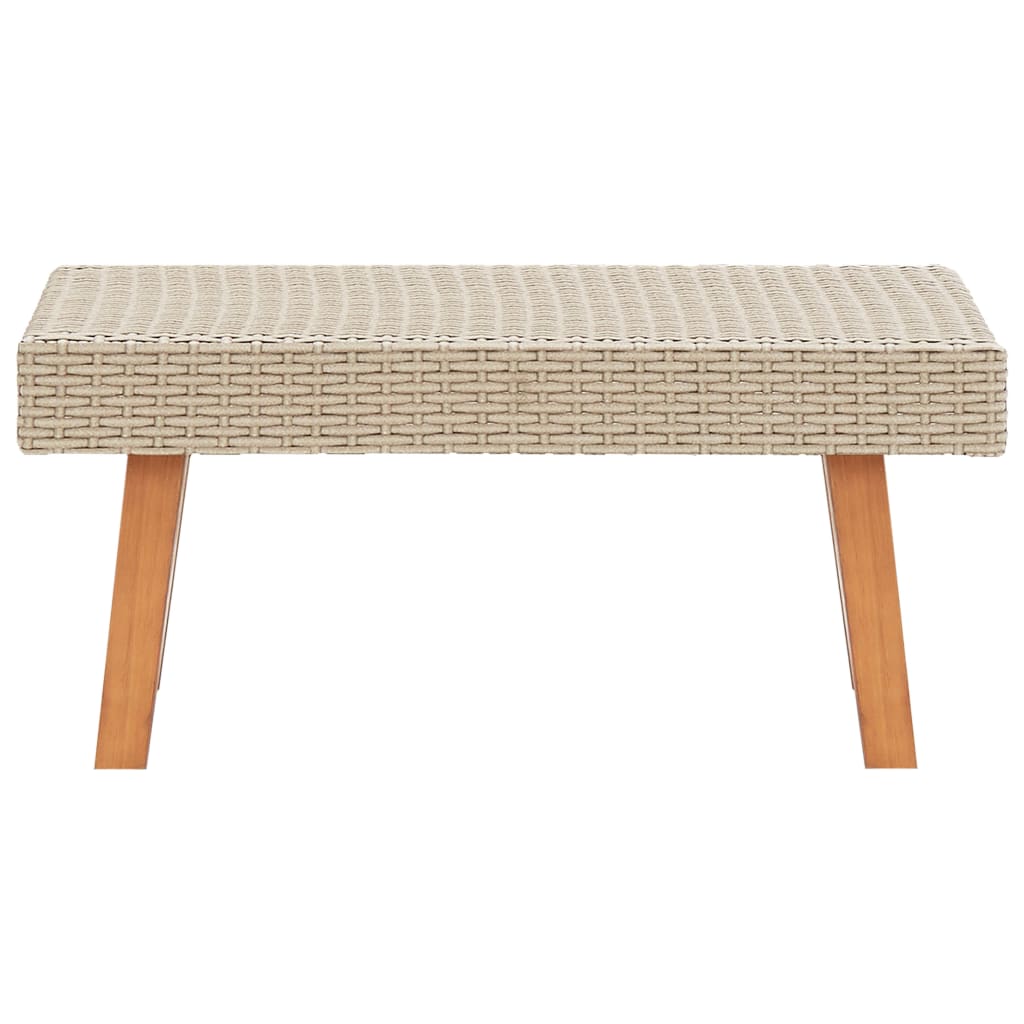 

vidaXL Tuintafel poly rattan beige