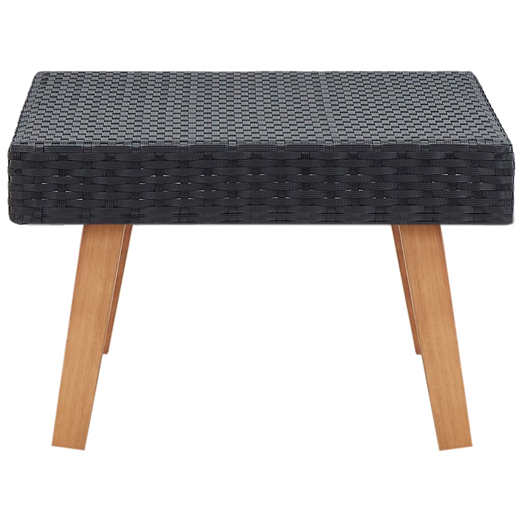 Thumbnail - vidaXL Garten-Couchtisch Poly Rattan Schwarz