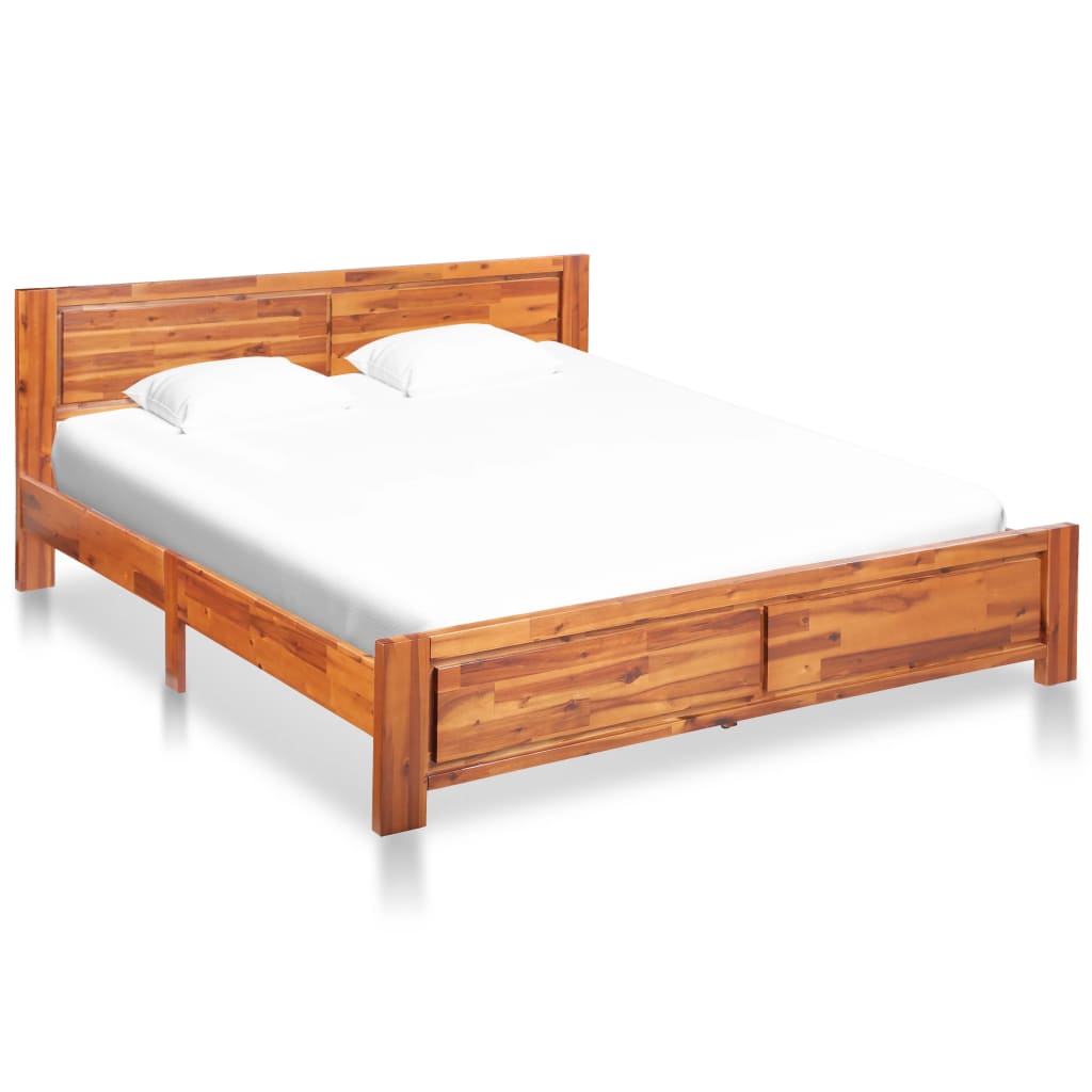 

vidaXL Bedframe met 2 nachtkastjes 160x200 cm massief acaciahout