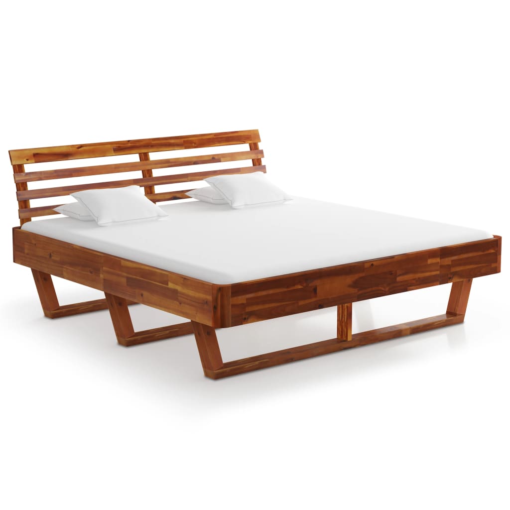 

vidaXL Bedframe met 2 nachtkastjes 180x200 cm massief acaciahout