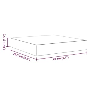 Plovoucí nástěnná police bílá vysoký lesk 23x23,5x3,8 cm MDF - obrázek 14