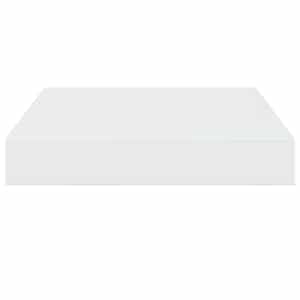Plovoucí nástěnná police bílá vysoký lesk 23x23,5x3,8 cm MDF - obrázek 7