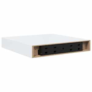 vidaXL seinariiul, k&otilde;rgl&auml;ikega valge, 23 x 23,5 x 3,8 cm MDF