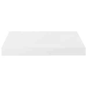 Plovoucí nástěnná police bílá vysoký lesk 40 x 23 x 3,8 cm MDF - obrázek 6