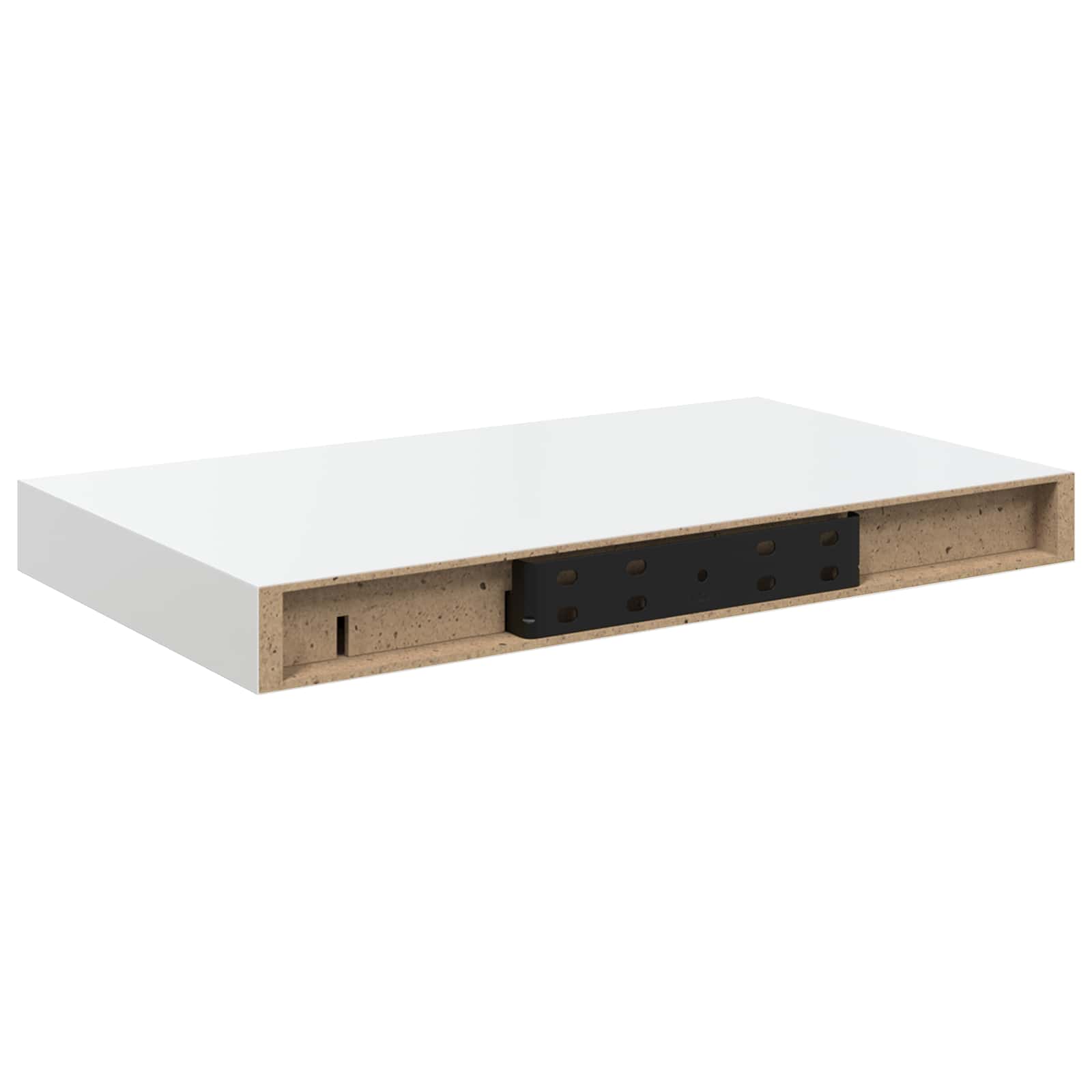 vidaXL Plovoucí nástěnné police 4 ks bílé vysoký lesk 40x23,5x3,8 cm MDF