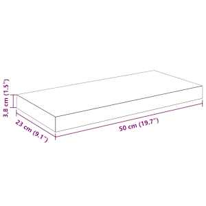 Plovoucí nástěnná police bílá vysoký lesk 50 x 23 x 3,8 cm MDF - obrázek 14