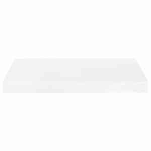 Plovoucí nástěnná police bílá vysoký lesk 50 x 23 x 3,8 cm MDF - obrázek 6