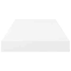 Plovoucí nástěnná police bílá vysoký lesk 50 x 23 x 3,8 cm MDF - obrázek 7