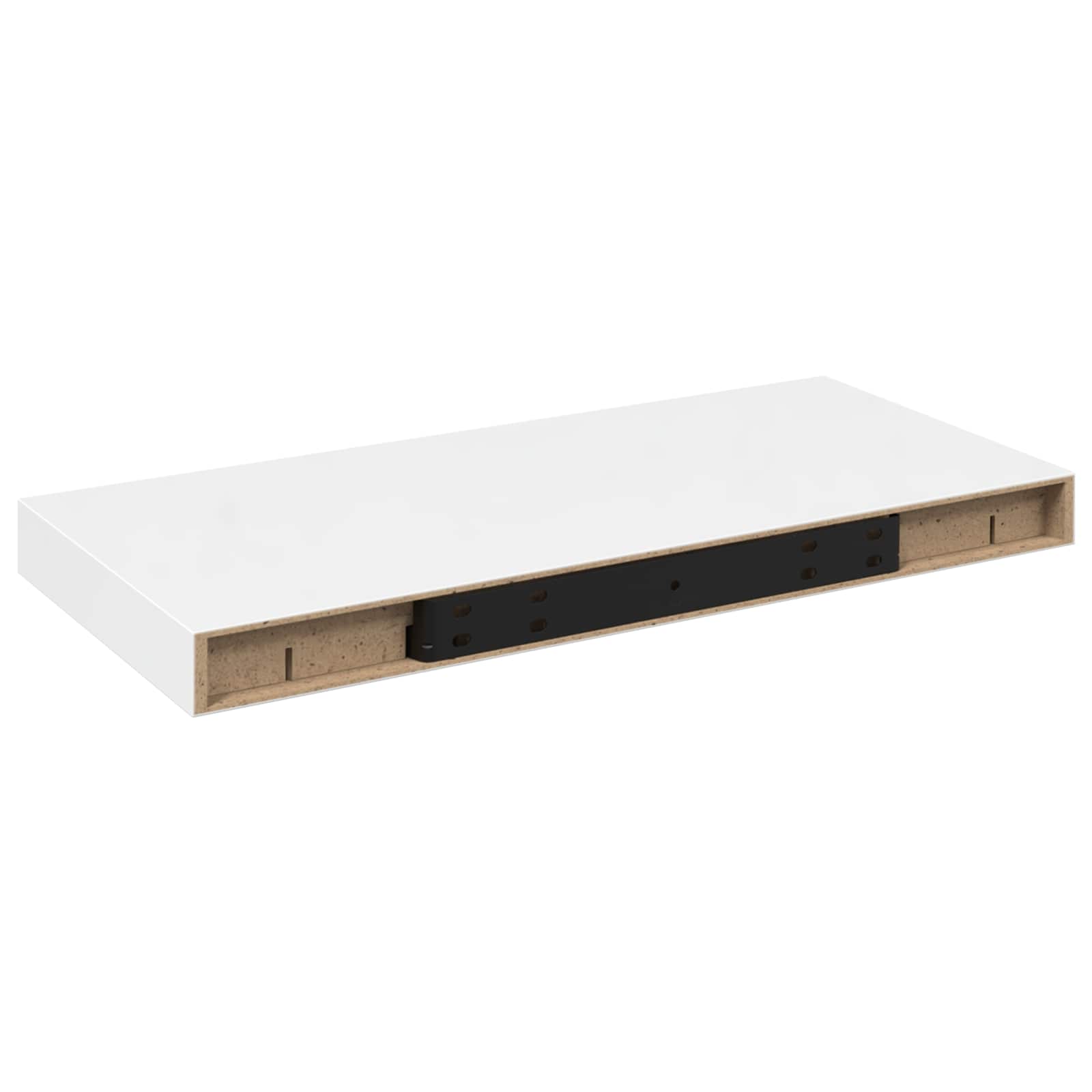 vidaXL Plovoucí nástěnné police 2 ks bílé vysoký lesk 50x23,5x3,8 cm MDF