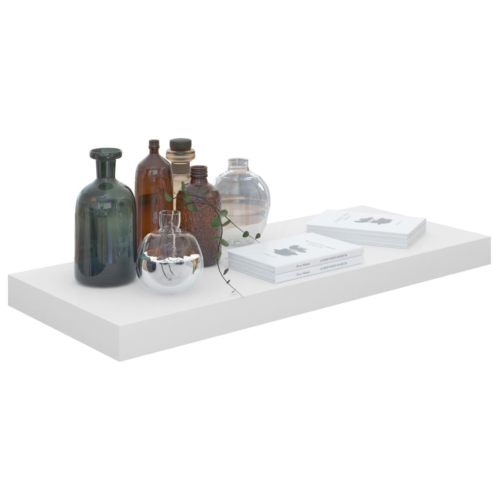 vidaXL Wandschappen zwevend 4 st 60x23,5x3,8 cm MDF hoogglans wit afbeelding