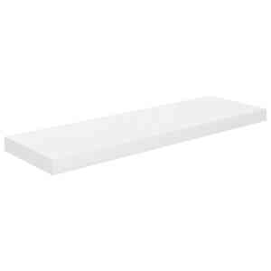 Plovoucí nástěnná police bílá vysoký lesk 80x23,5x3,8 cm MDF - obrázek 2