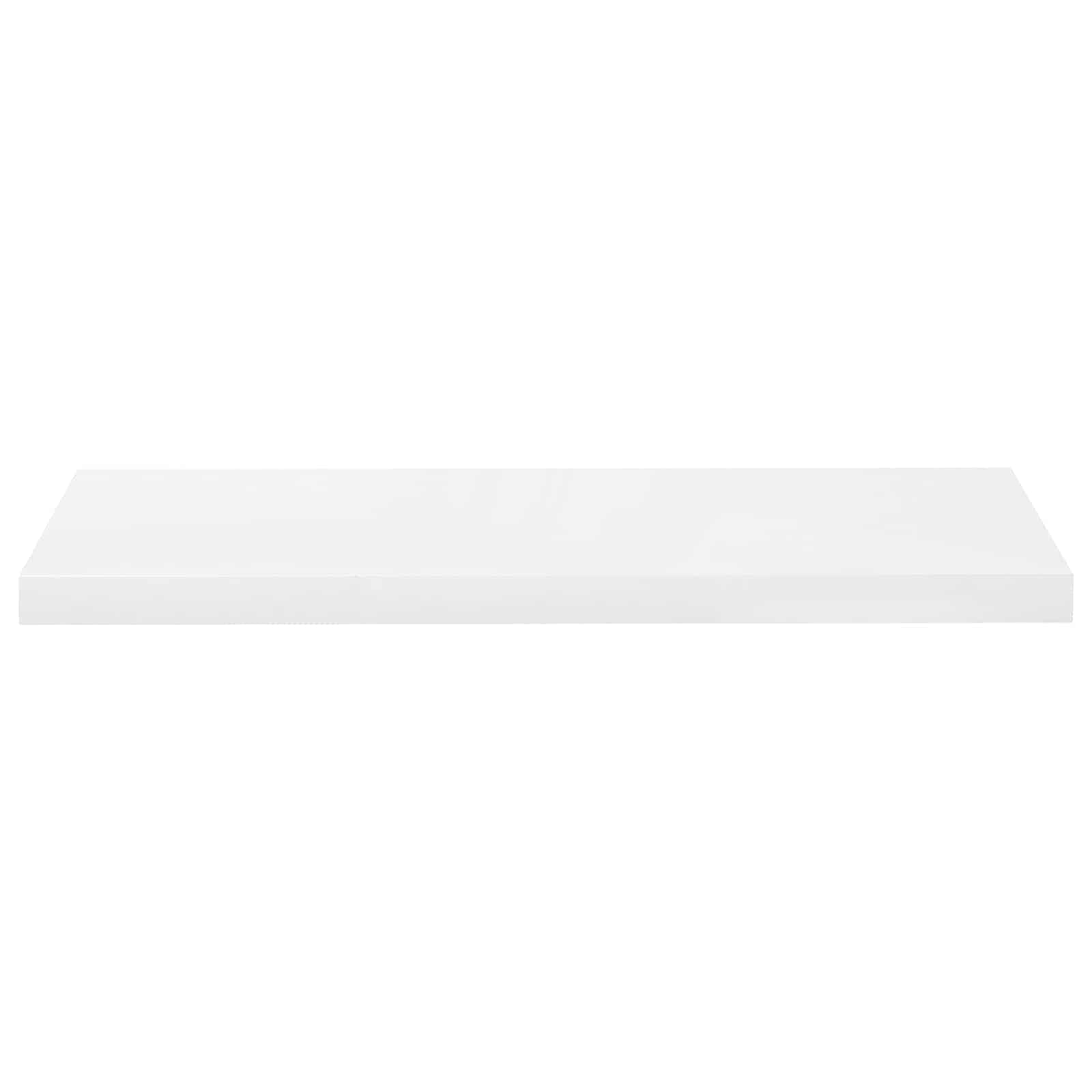 vidaXL Plovoucí nástěnné police 2 ks lesklé bílé 80x23,5x3,8 cm MDF