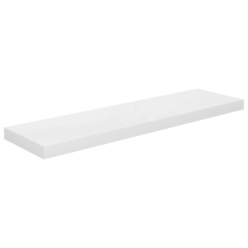 

vidaXL Floating Wall Shelf High Gloss White 35.4"x9.3"x1.5" MDF