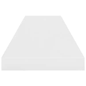 Plovoucí nástěnná police bílá vysoký lesk 90x23,5x3,8 cm MDF - obrázek 7