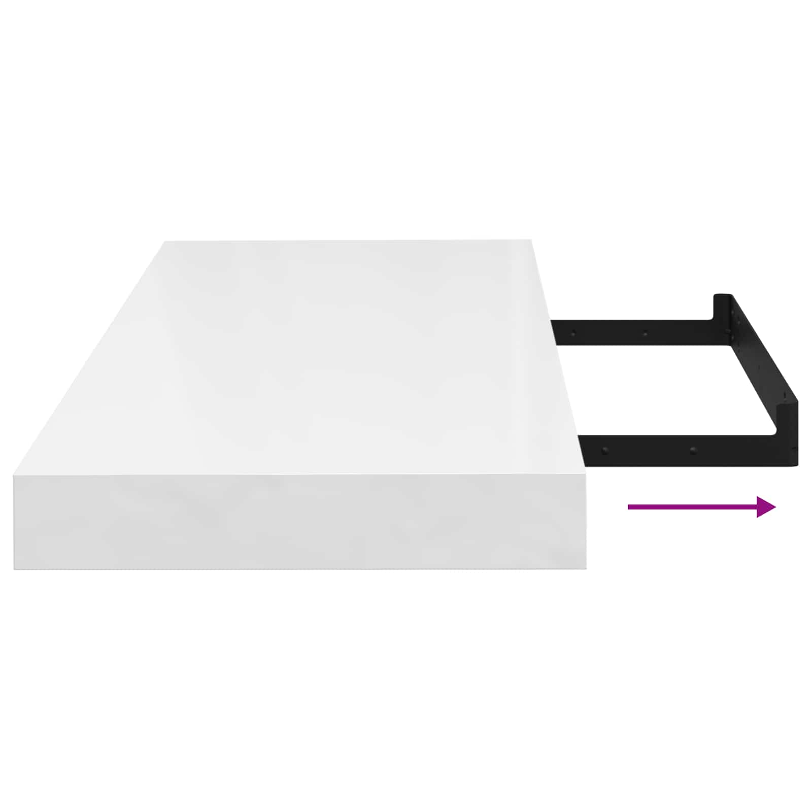 vidaXL Wandschappen zwevend 4 st 90x23,5x3,8 cm MDF hoogglans wit
