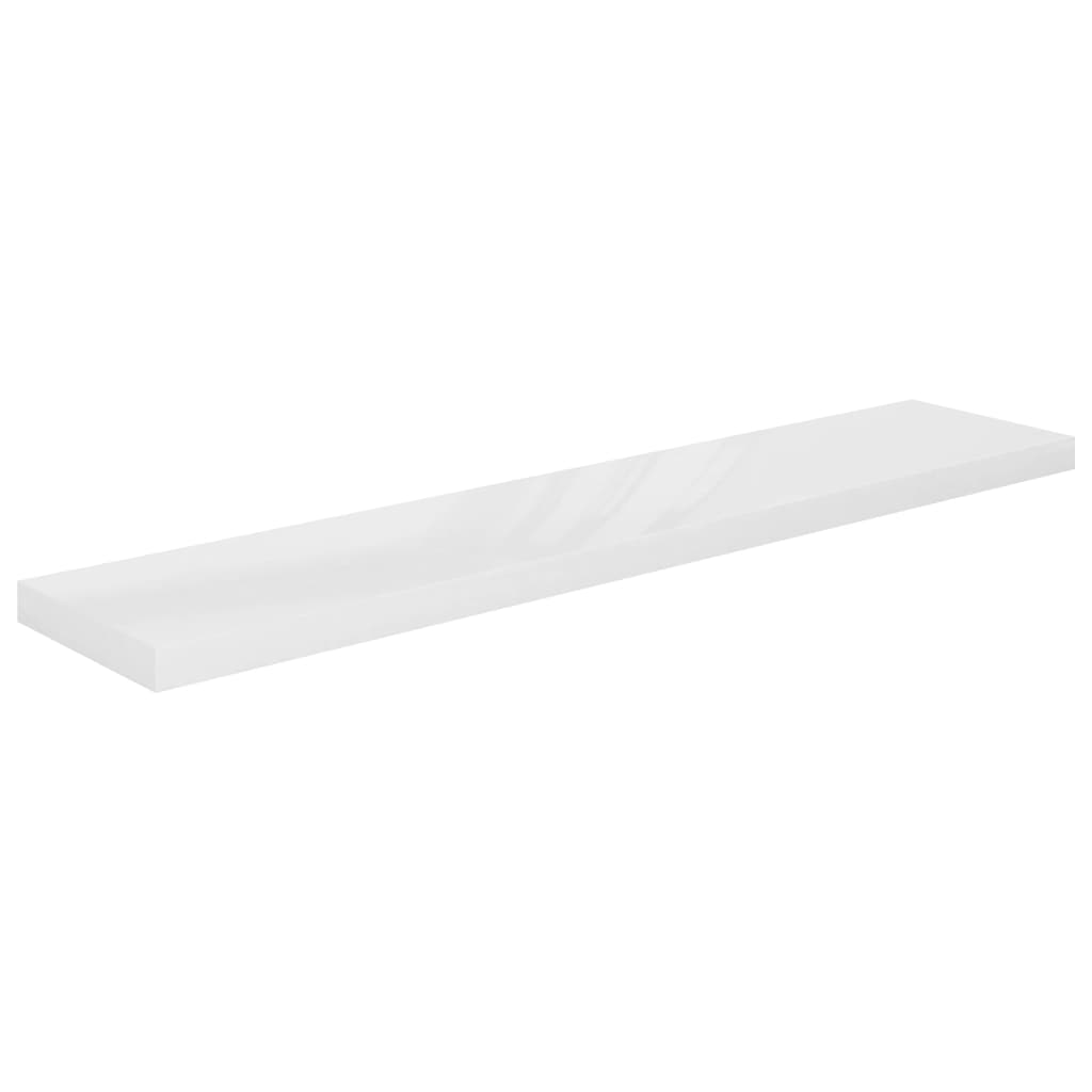 

vidaXL Floating Wall Shelf High Gloss White 47.2"x9.3"x1.5" MDF